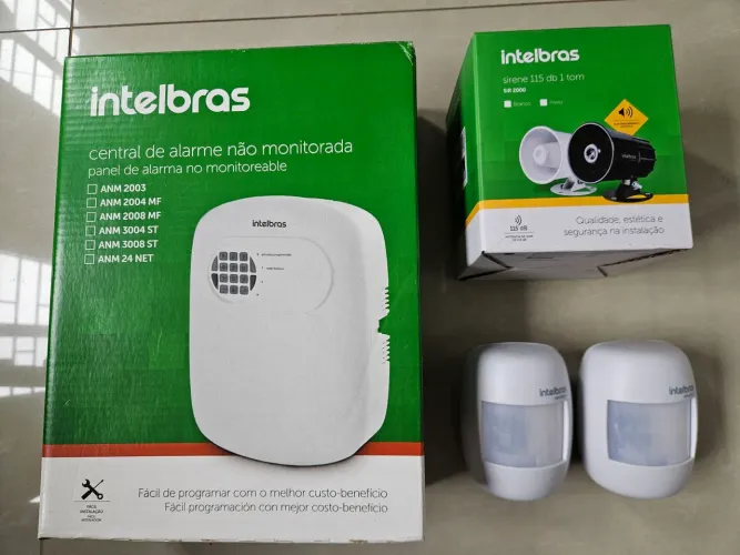 Kit Alarme Intelbras ANM 24 NET (Wi-Fi/App) Completo + Bateria - Estado de Novo