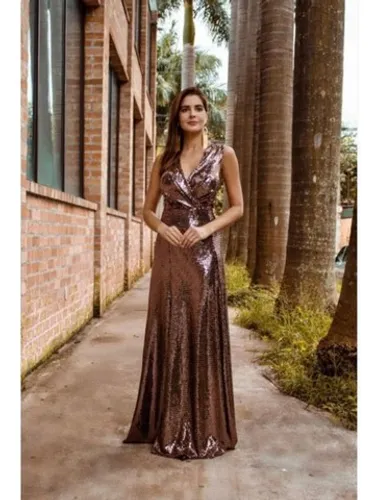 Vestido de festa ouro velho ! Com etiqueta