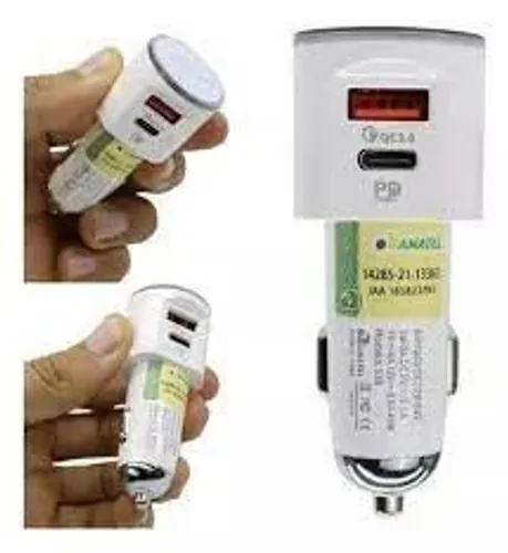 Carregador Veicular Turbo Carro Carga Rápida Usb/tipo C 40w