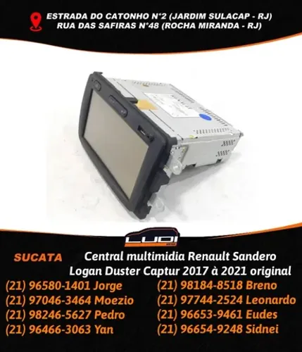 Central multimidia Renault Sandero Logan Duster Captur 2017 à 2021 original