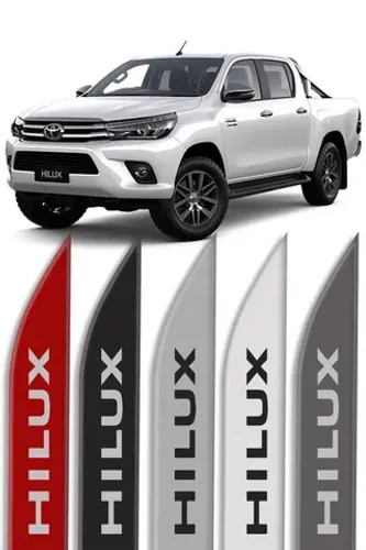 Friso Lateral Toyota Hilux - Branco / Preto / Prata / Cinza / Vermelho / Azul