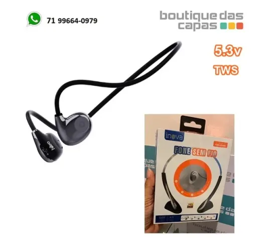 Fone ouvido sem fio bluetooth 5.3 inova FON-20409 TWS Esporte academia Corrida Ciclismo