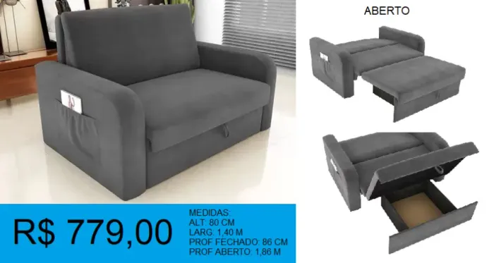 Sofa cama a pronta entrega