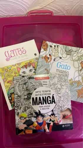 livros de colorir anti-estresse 3 livros