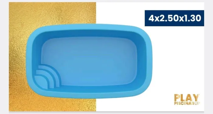Piscina de fibra 4x2.50x1.30 - Nova