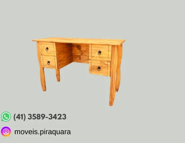 Escrivaninha Madeira  com 4 gavetas