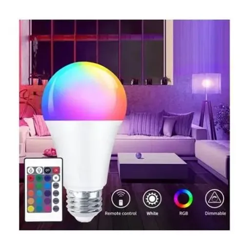 Lâmpada mágica LED Colorida 16 Cores 12W Bivolt Com Controle Remoto