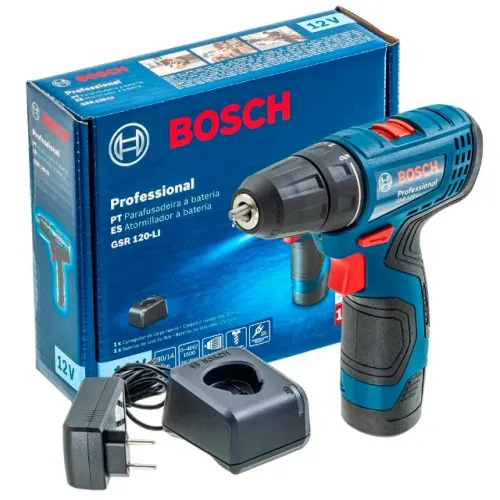 PARAFUSADEIRA E FURADEIRA GSB 120-LI BATERIA - BOSCH