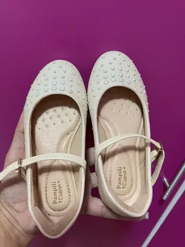Sapatilha pampili original tamanho 25 bege areia