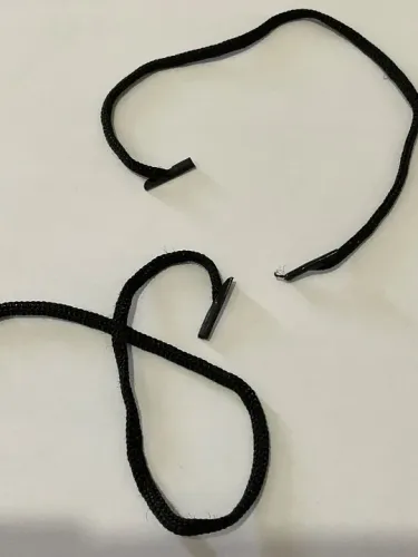 Cordão De Nylon Para Sacola 5/1 - 33 Cm Com Ponteira Preto