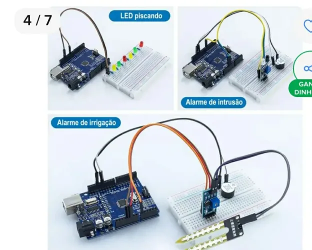 Kit eletrônico com 2 arduíno.