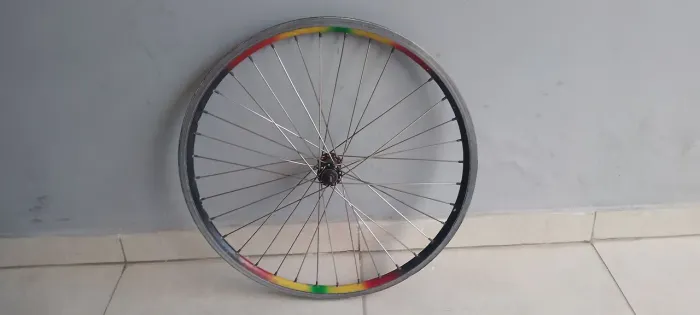 Jante aérea dianteira raios inox do grosso e rolamento 