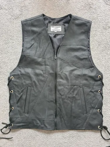 Colete Couro Motociclista