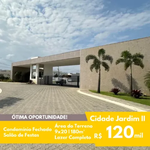 FIT - Venda - Terreno - Cond. Cidade Jd II - 9x20 - Quadra A