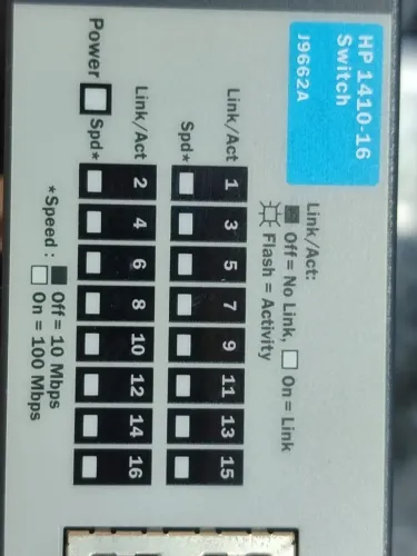 Switch HP 1410-16 portas Modelos J9662A com fonte
