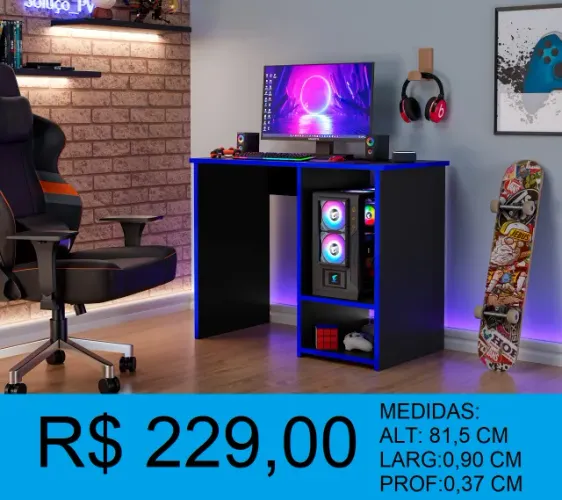 Escrivaninha gamer - compre hoje e receba amanhã