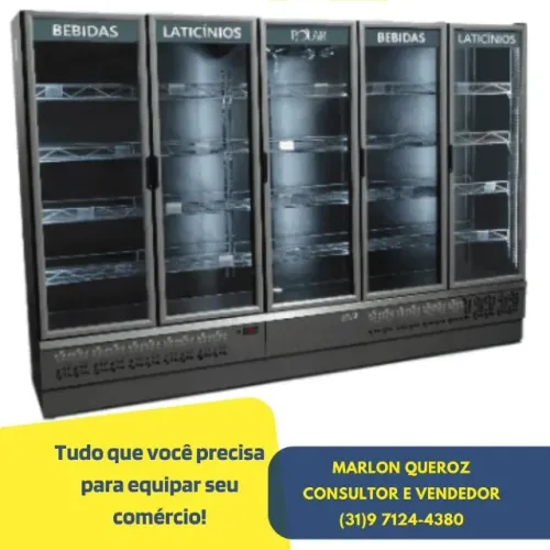 Expositor Vertical Refrigerador Polar 5 Portas EVP285 220V