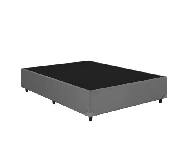 !!! FRETE GRATIS !!! Base Box Casal 138x188 Blindado Corino Cinza