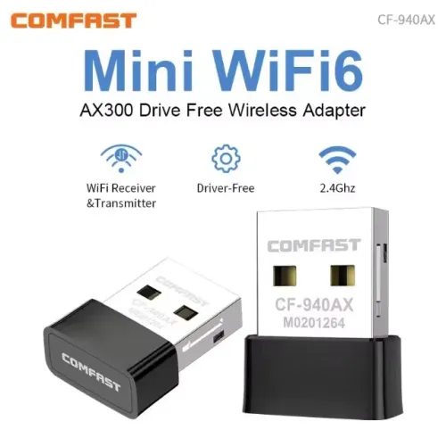 Adaptador Wifi 6 Comfast 300Mbps - NOVO
