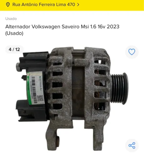 Alternador Volkswagen Saveiro Msi 1.6 16v 2023