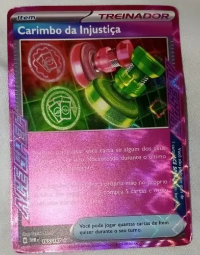 Carimbo da Injustiça - Carta Pokemon Rara
