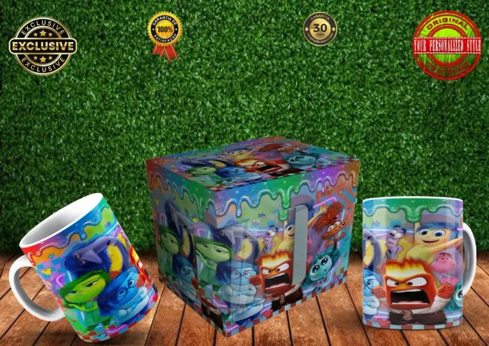 Caneca personalizada divertida mente com caixinha profissional