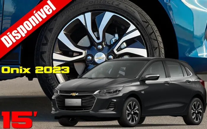Rodas Esportivas Aro 15 Chevrolet Onix 2023 diamantada com preto 4x100 novas