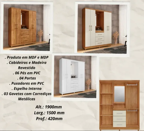 Roupeiro casal - NOVO - ENTREGAMOS