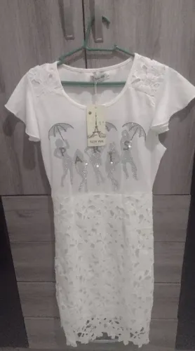 Vestido com elastano de renda valor r$ 50