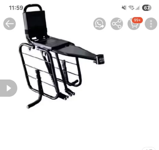 Cadeira de bicicleta infantil 