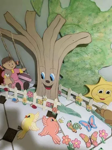 Painel para quarto infantil jardim encantado