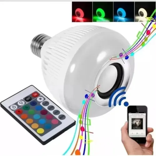 Lâmpada Som Bluetooth