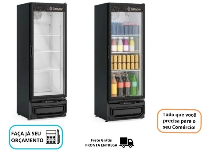 Refrigerador Expositor Gelopar 410 Litros Preto