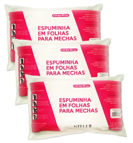Caixa Fechada com 40 pacotes com 40fls cada de Espuminha Mechas Papel Isolmanta Em Folha