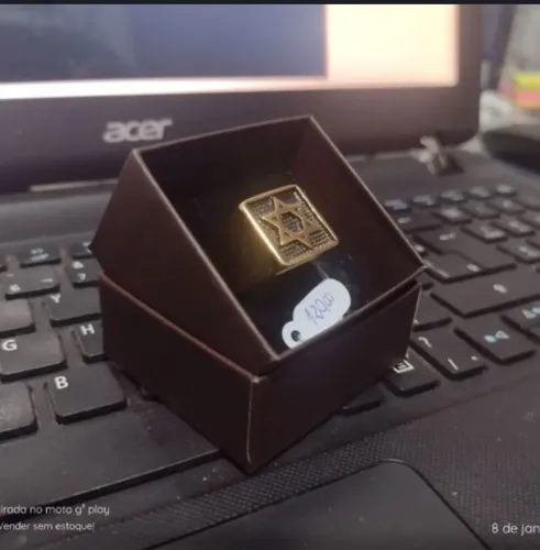 Anel Estrela de Davi em Aço Inox 