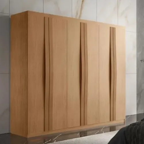 Guarda-Roupa Moderno Amadeirado 6 portas!! L3228m