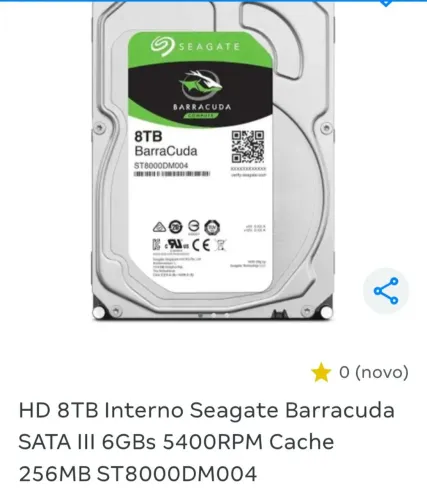 HD interno 8Tb o Melhor barracuda