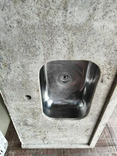 Cuba de aço inoxidável com granito