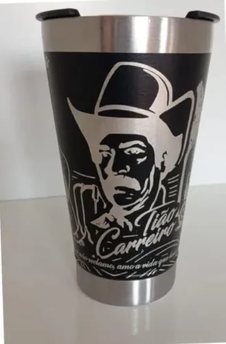 Copo Térmico com Arte Tema Tião Carreiro