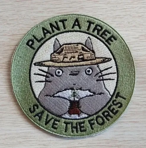 Patch. Adesivo termocolante. Remendo para roupas. Totoro. 