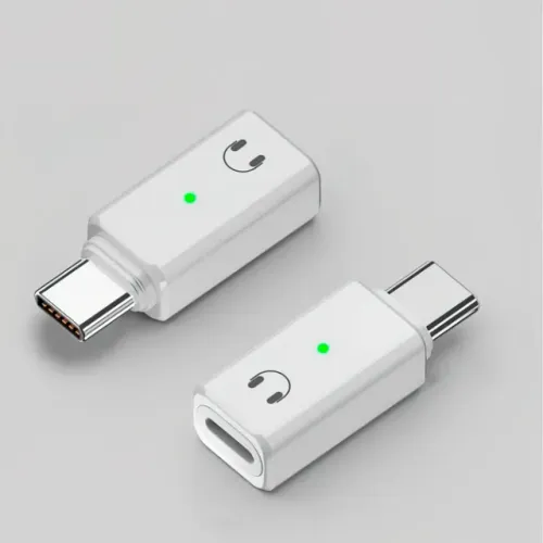 Adaptador Lightning Fêmea para USB-C Macho Fone de Ouvido Microfone Lapela - Áudio e OTG 