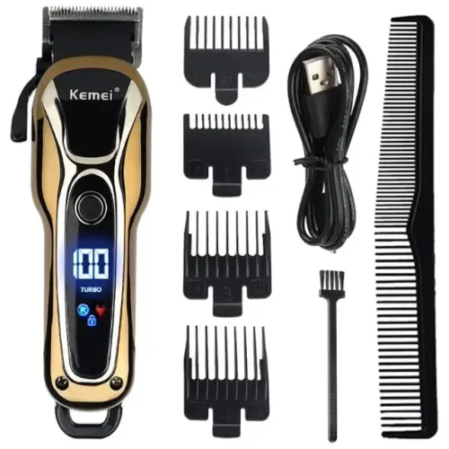 Maquina D Corte Cabelo Kemei Km-1990 Turbo Sem Fio Bivolt