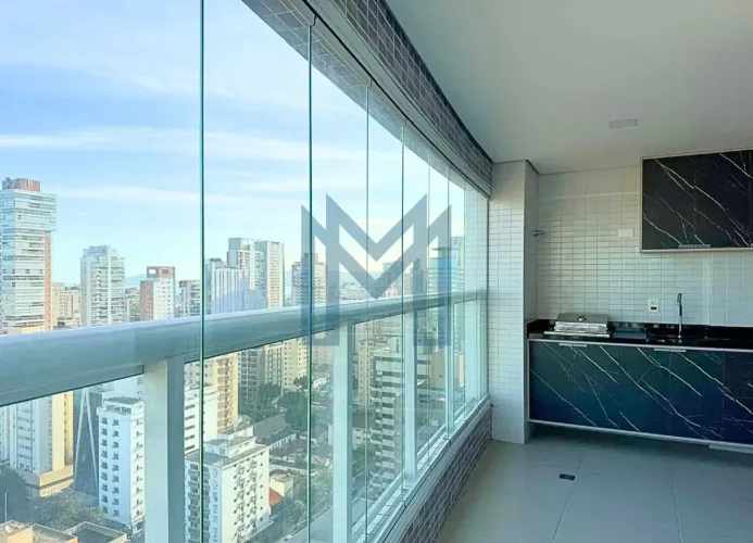 Apartamento Novo para Alugar na Rua Machado de Assis, Boqueirão Santos/SP Vista Mar e Sac
