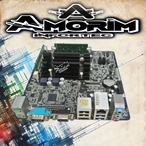 PLACA MÃE ASROCK J1800i D1800B-ITX + 4GB.