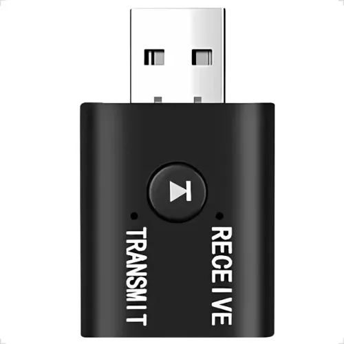 Receptor e Transmissor De Áudio Bluetooth 2 Em 1 Bt 5.0 Usb