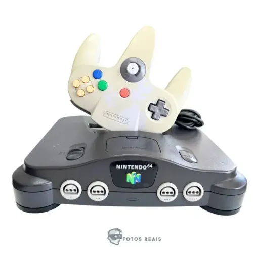 CONSOLE NINTENDO 64 PRETO SEMINOVO - N64