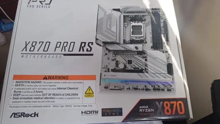 Placa mãe semi-novo DDR 5 X870 PRO RS Processador Ryzen