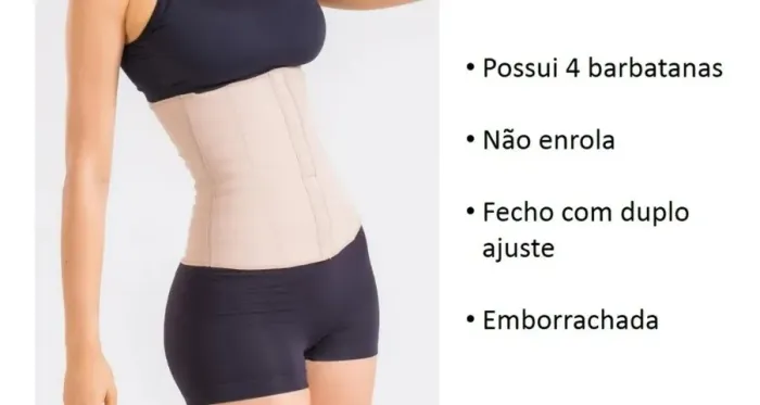 Cinta Modeladora Feminina Emborrachada Cotton tamanho EG/XL/MG
