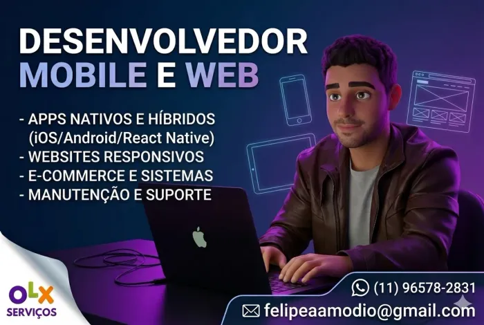 Desenvolvedor Mobile e Web - Apps e sites profissionais