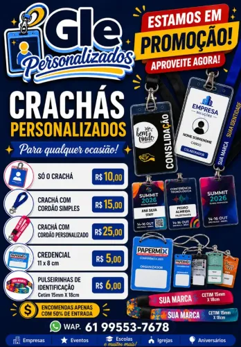 Crachás personalizados